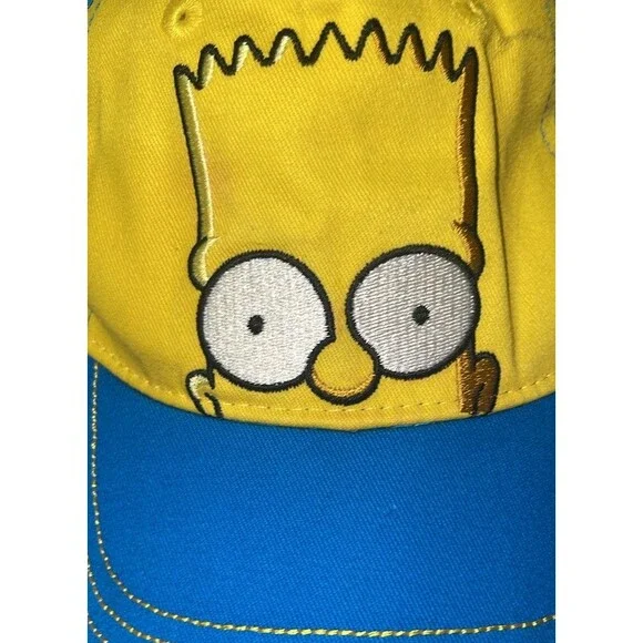 THE SIMPSONS Universal Studios BART Simpson Hat Cap Kids size Youth Blue/yellow - Picture 2 of 8